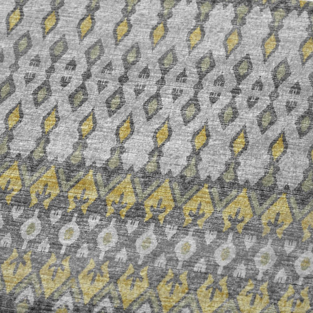 50" X 70" Gray And Gold Geometric Plush Throw Blanket HomeRoots
