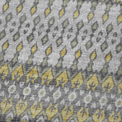 50" X 70" Gray And Gold Geometric Plush Throw Blanket HomeRoots