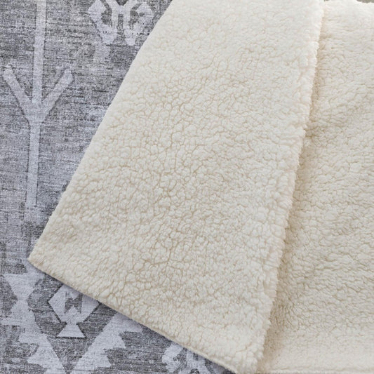 50" X 70" Pewter And Beige Southwestern Microfiber Plush Throw Blanket HomeRoots
