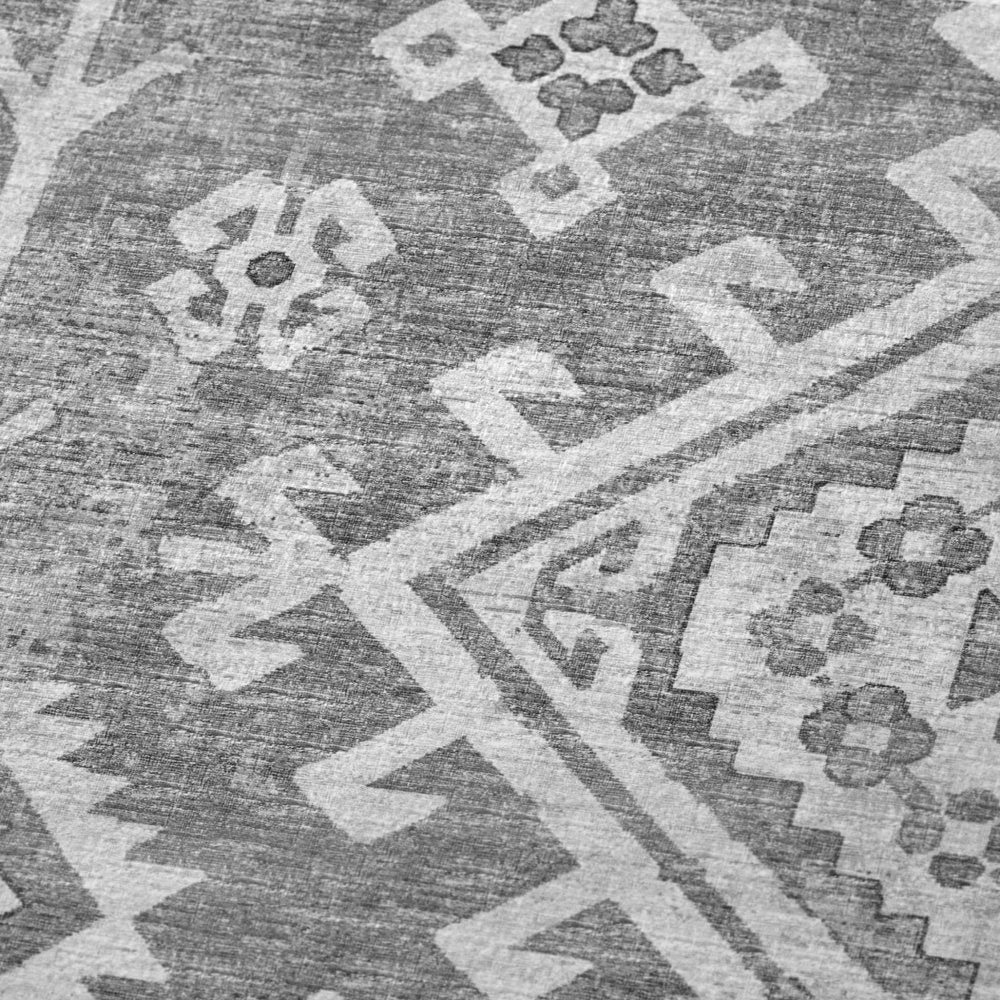50" X 70" Pewter And Beige Southwestern Microfiber Plush Throw Blanket HomeRoots