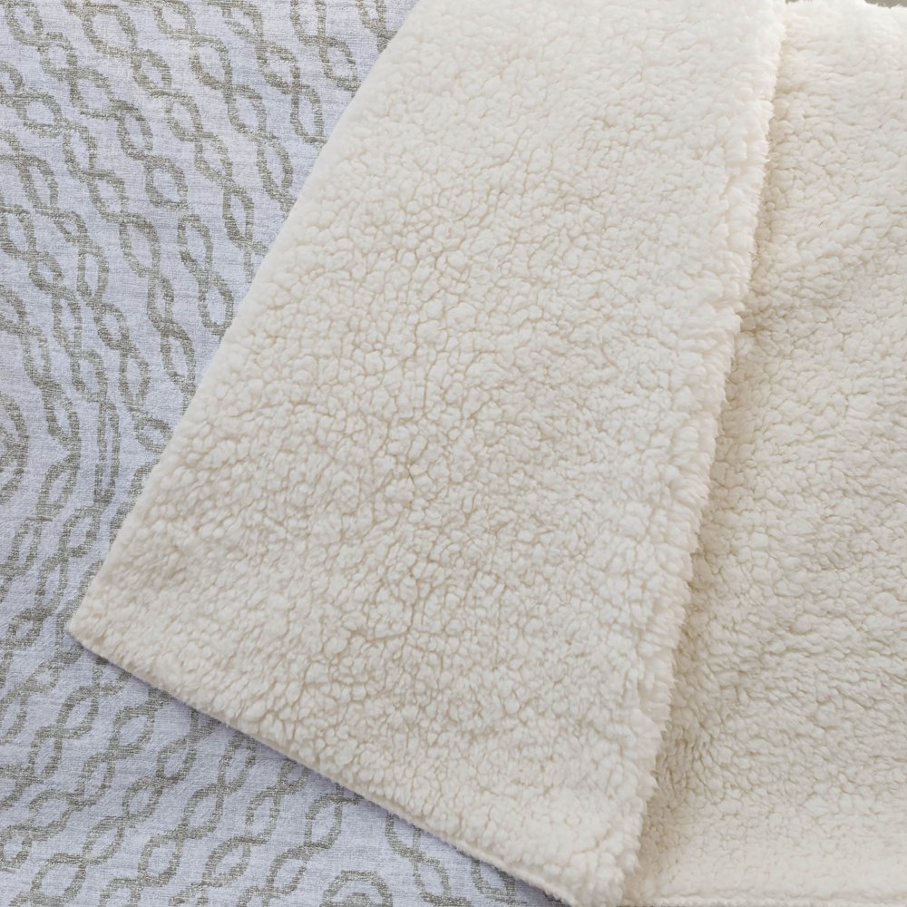 50" X 70" Linen And Ivory Abstract Polyester Woven Plush Throw Blanket HomeRoots