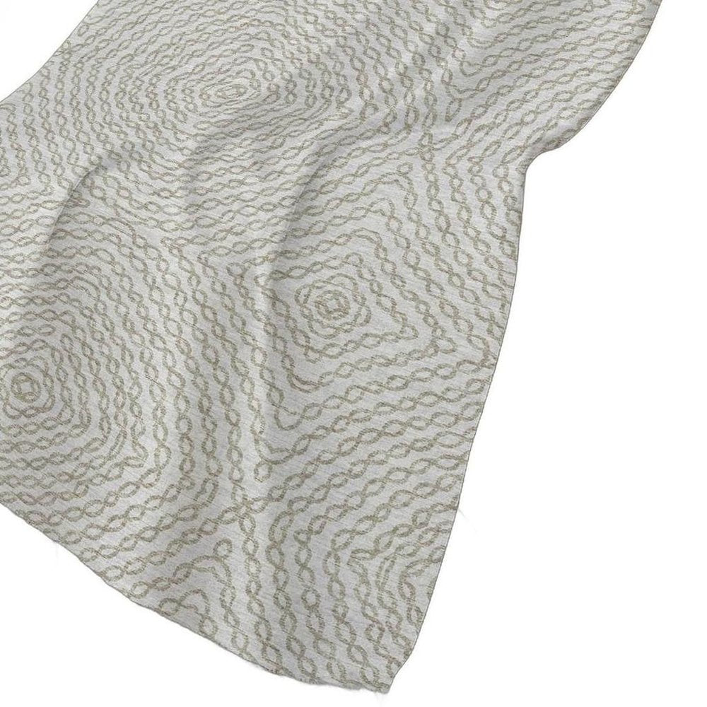 50" X 70" Linen And Ivory Abstract Polyester Woven Plush Throw Blanket HomeRoots