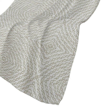 50" X 70" Linen And Ivory Abstract Polyester Woven Plush Throw Blanket HomeRoots