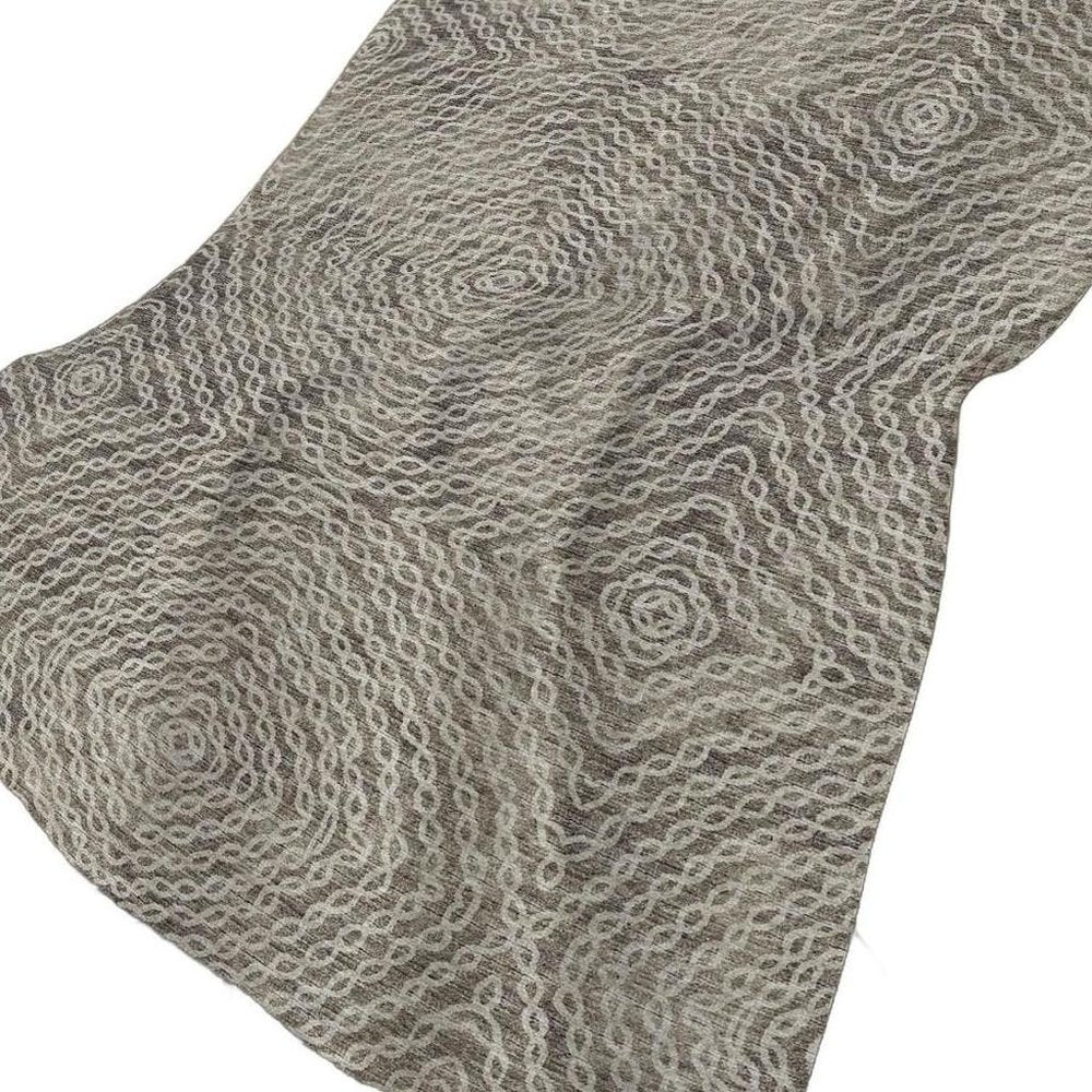 50" X 70" Chocolate And Beige Abstract Polyester Woven Plush Throw Blanket HomeRoots