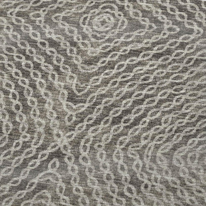 50" X 70" Chocolate And Beige Abstract Polyester Woven Plush Throw Blanket HomeRoots
