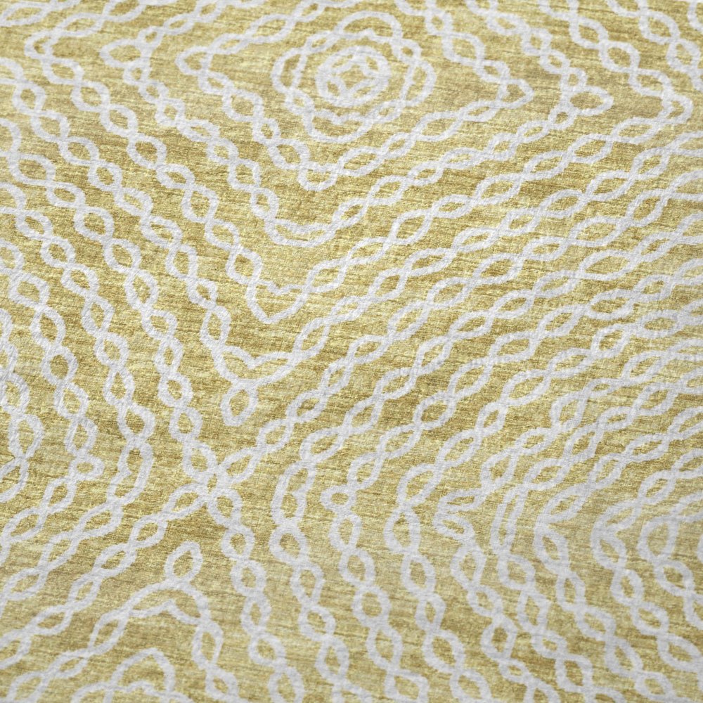 50" X 70" Yellow And Beige Abstract Polyester Woven Plush Throw Blanket HomeRoots