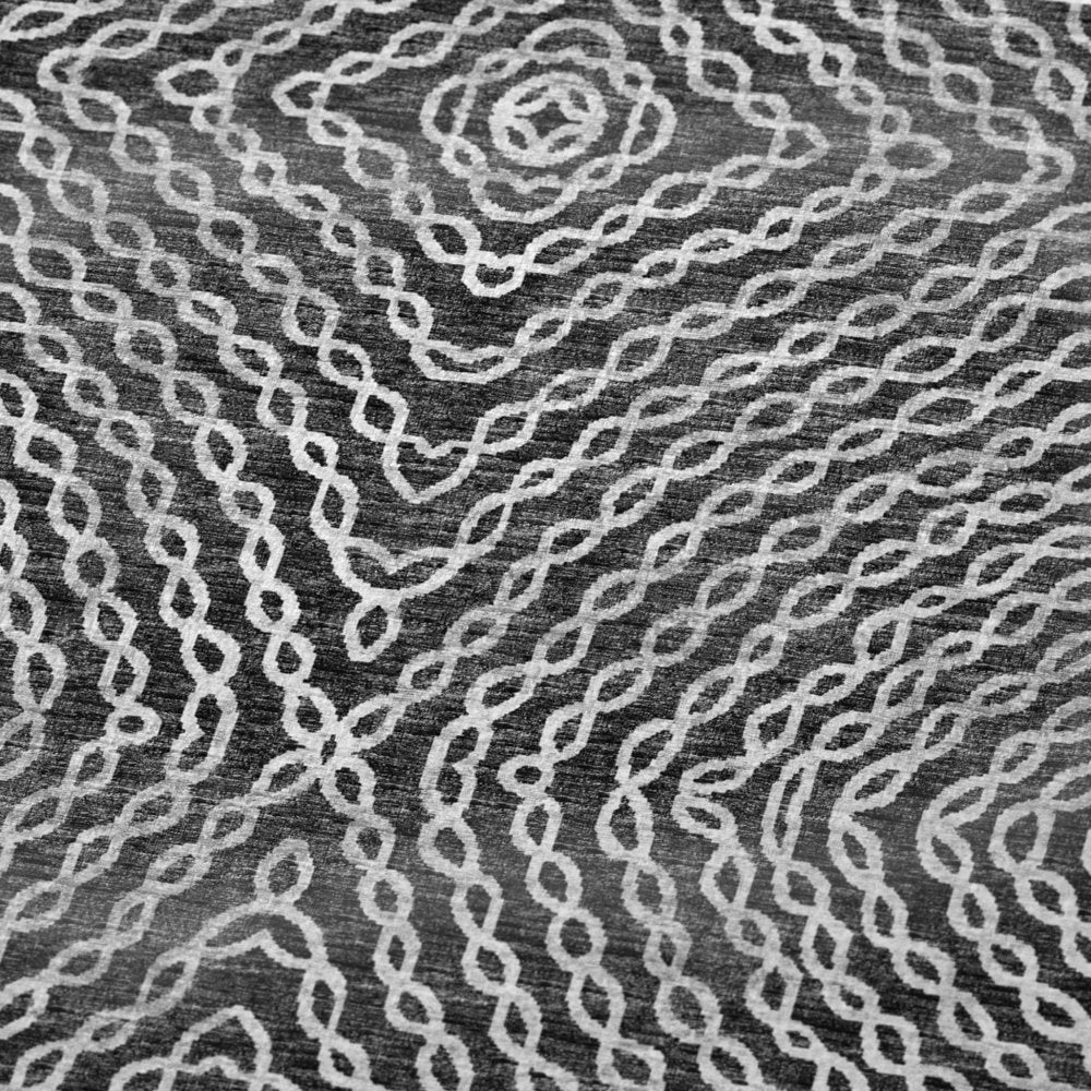 50" X 70" Charcoal And Ivory Abstract Microfiber Plush Throw Blanket HomeRoots