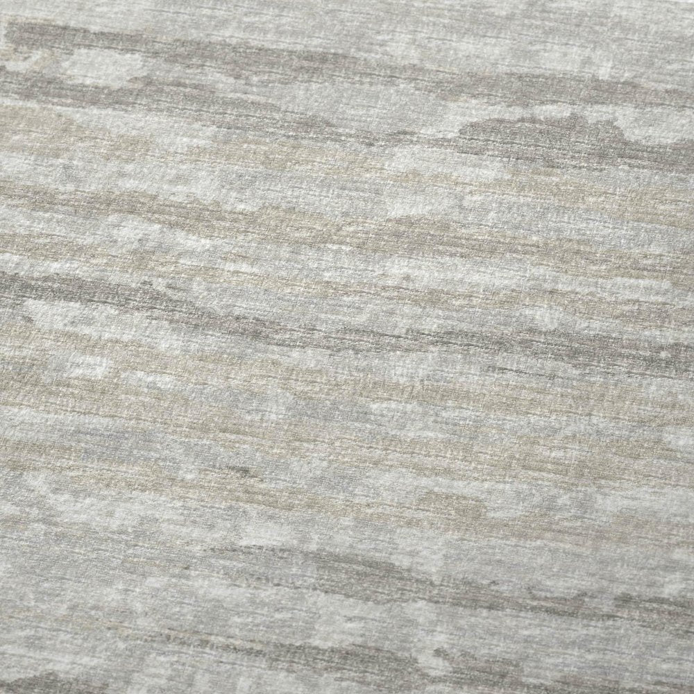 50" X 70" Ivory And Taupe Striped Microfiber Plush Throw Blanket HomeRoots