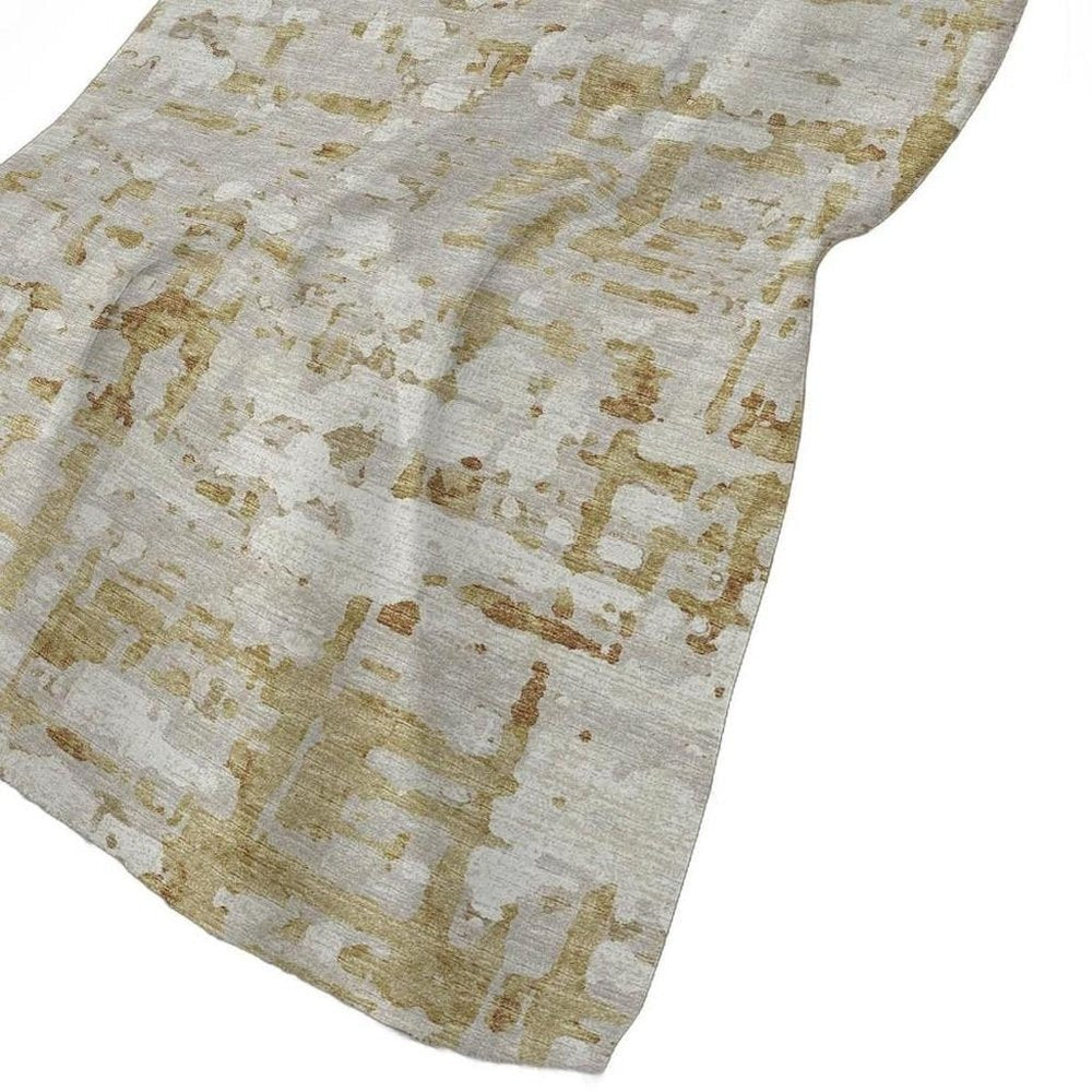 50" X 70" Coffee And Beige Abstract Polyester Woven Plush Throw Blanket HomeRoots