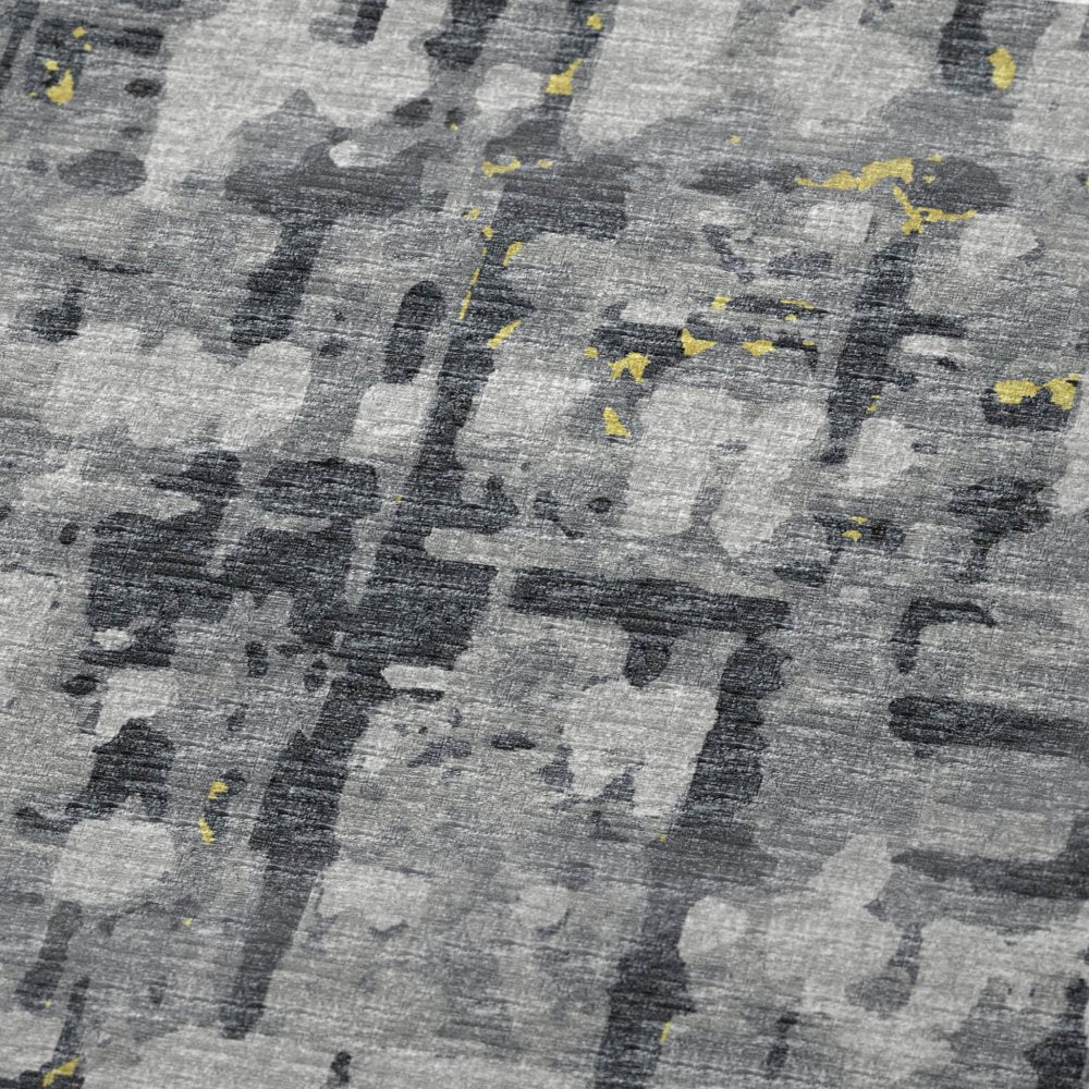 50" X 70" Gray And Gold Abstract Polyester Woven Plush Throw Blanket HomeRoots