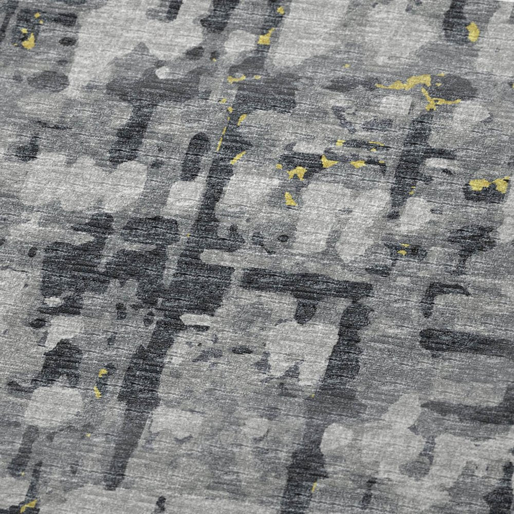50" X 70" Gray And Gold Abstract Polyester Woven Plush Throw Blanket HomeRoots