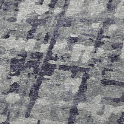 50" X 70" Purple And Gray Abstract Plush Throw Blanket HomeRoots