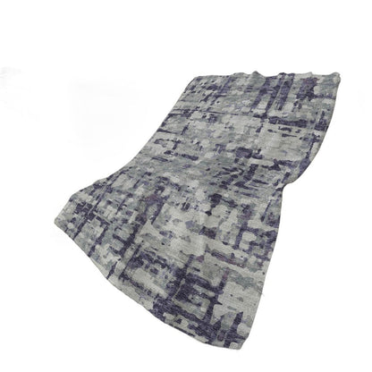 50" X 70" Purple And Gray Abstract Plush Throw Blanket HomeRoots