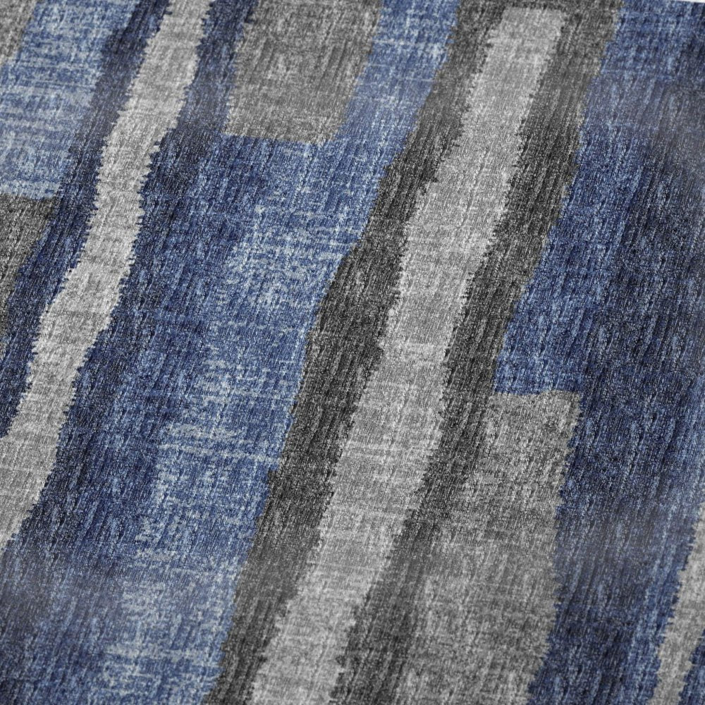50" X 70" Blue And Gray Abstract Polyester Woven Plush Throw Blanket HomeRoots