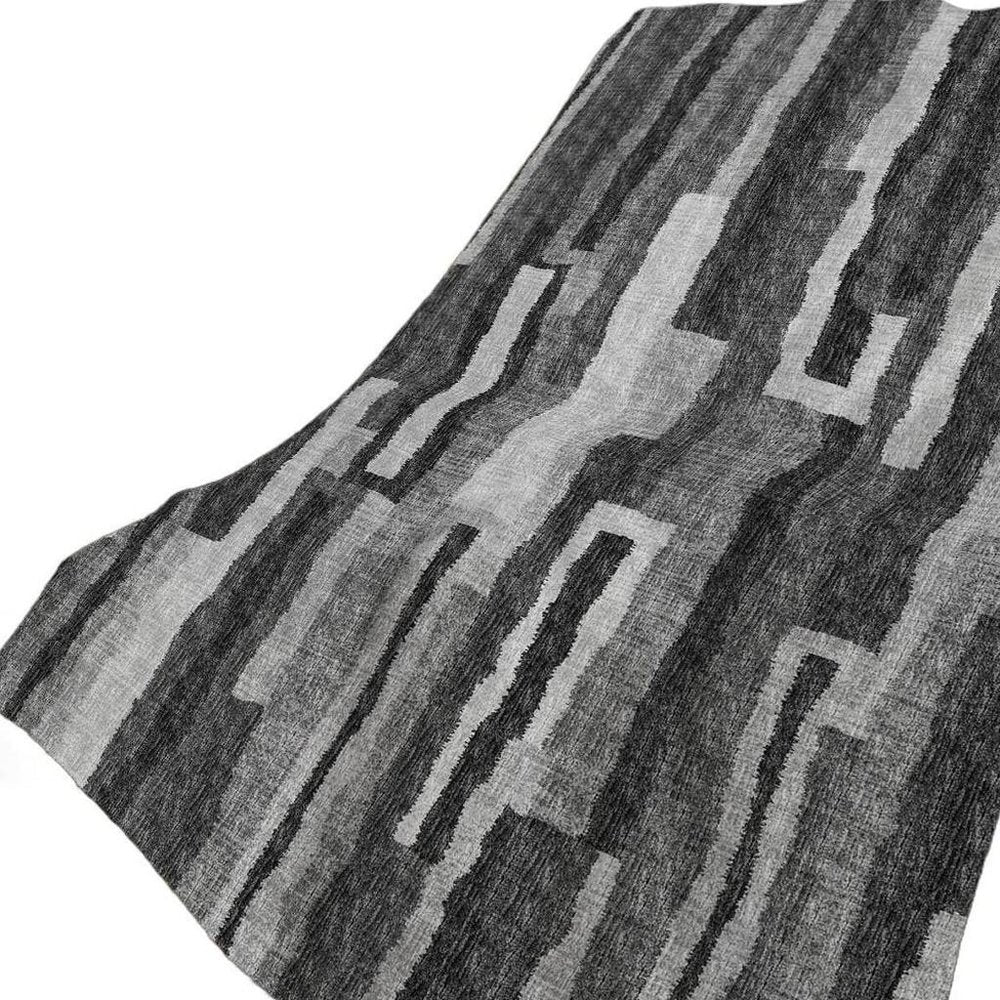 50" X 70" Charcoal And Gray Abstract Plush Throw Blanket HomeRoots
