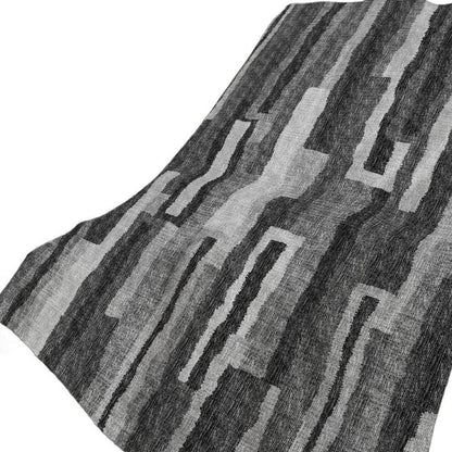 50" X 70" Charcoal And Gray Abstract Plush Throw Blanket HomeRoots