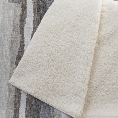50" X 70" Chocolate And Gray Abstract Plush Throw Blanket HomeRoots