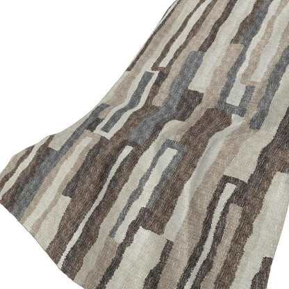 50" X 70" Chocolate And Gray Abstract Plush Throw Blanket HomeRoots