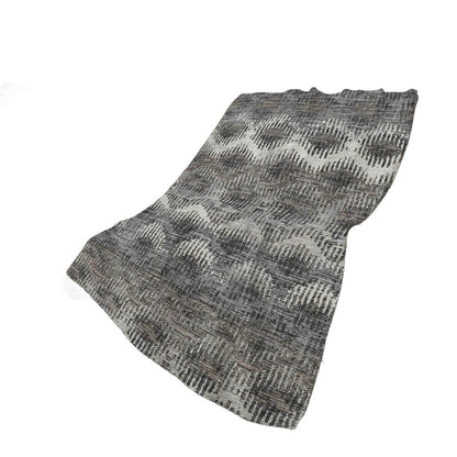 50" X 70" Charcoal And Gray Geometric Plush Throw Blanket HomeRoots