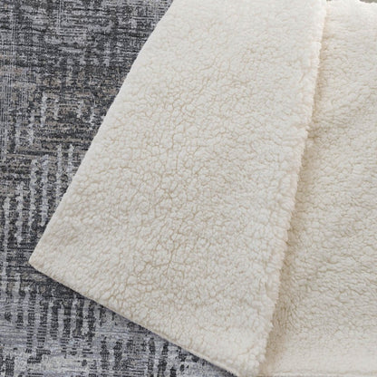 50" X 70" Charcoal And Gray Geometric Plush Throw Blanket HomeRoots