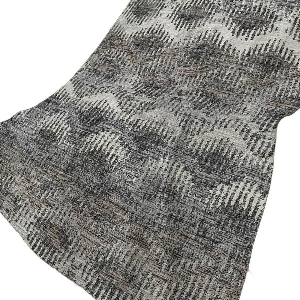 50" X 70" Charcoal And Gray Geometric Plush Throw Blanket HomeRoots