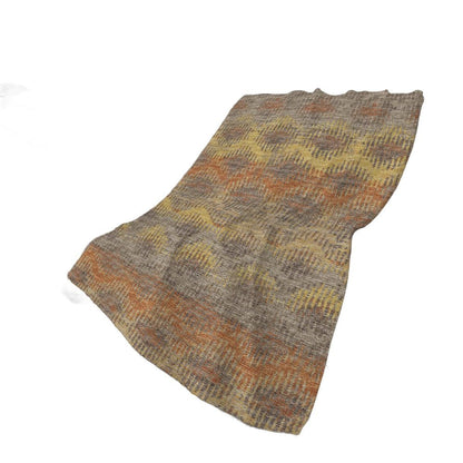 50" X 70" Orange Gold And Gray Geometric Plush Throw Blanket HomeRoots
