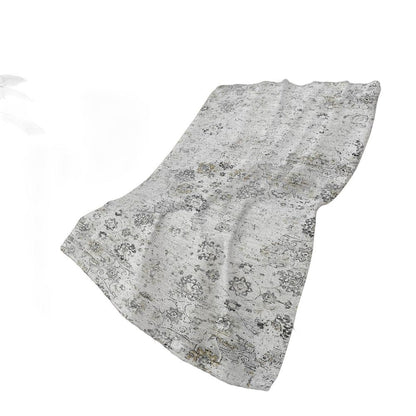 50" X 70" Gray And Ivory Floral Plush Throw Blanket HomeRoots