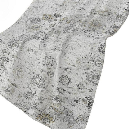 50" X 70" Gray And Ivory Floral Plush Throw Blanket HomeRoots