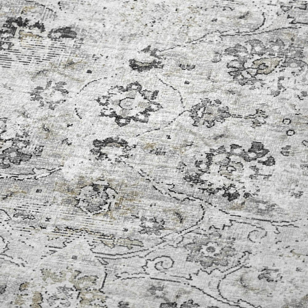 50" X 70" Gray And Ivory Floral Plush Throw Blanket HomeRoots