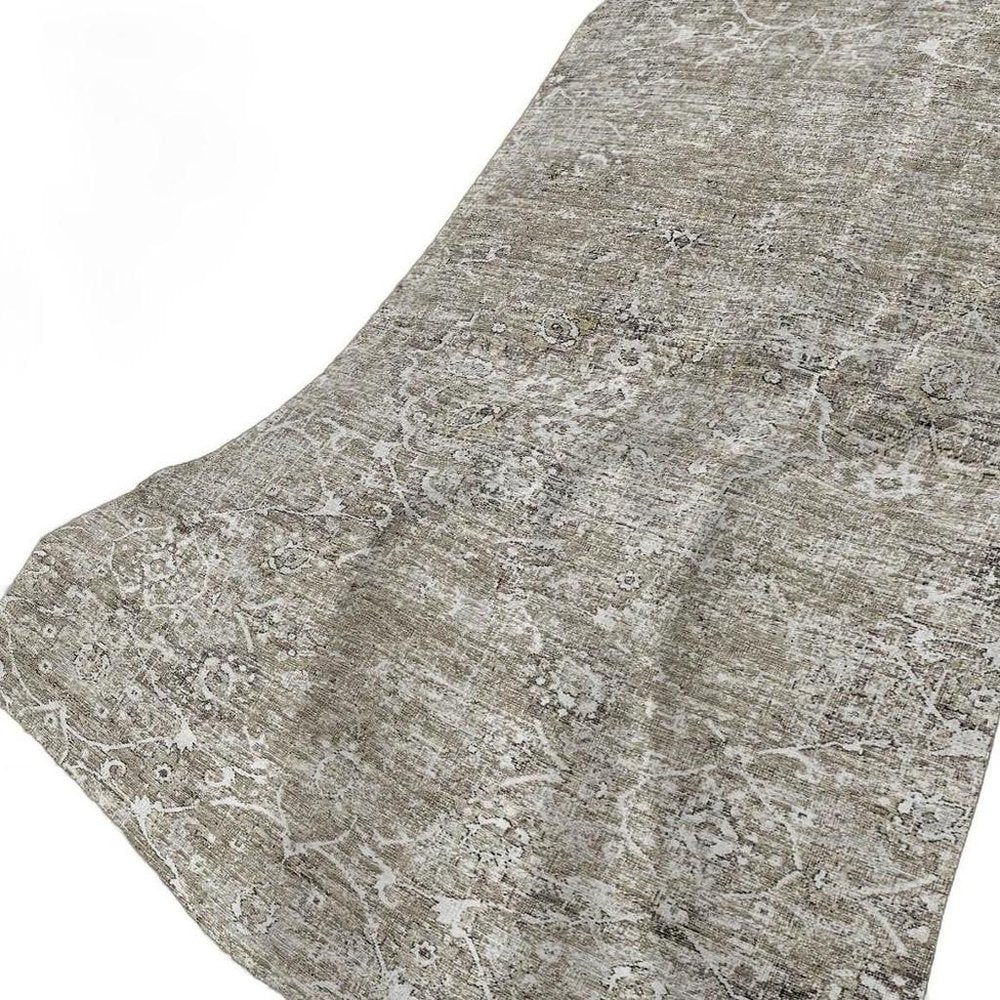 50" X 70" Gray And Charcoal Floral Plush Throw Blanket HomeRoots