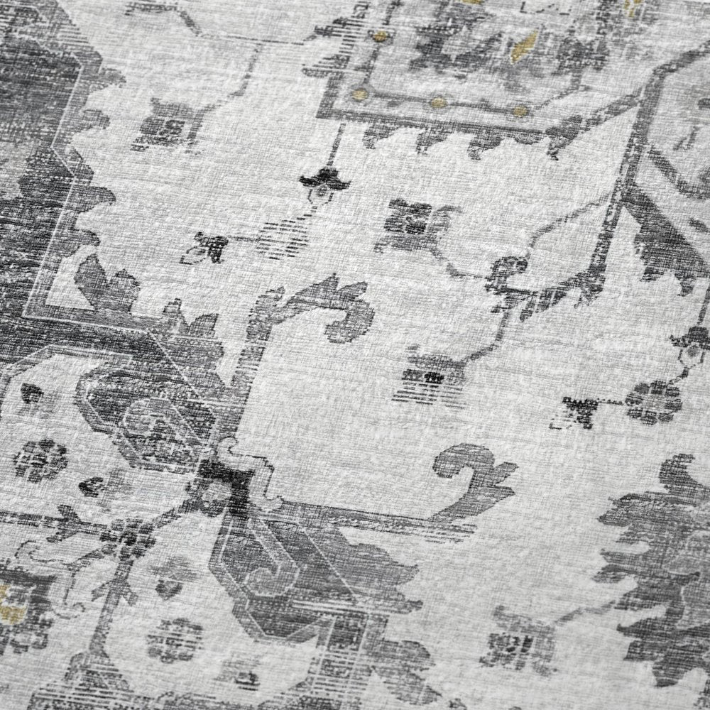 50" X 70" Charcoal Gray And Ivory Floral Polyester Woven Plush Throw Blanket HomeRoots