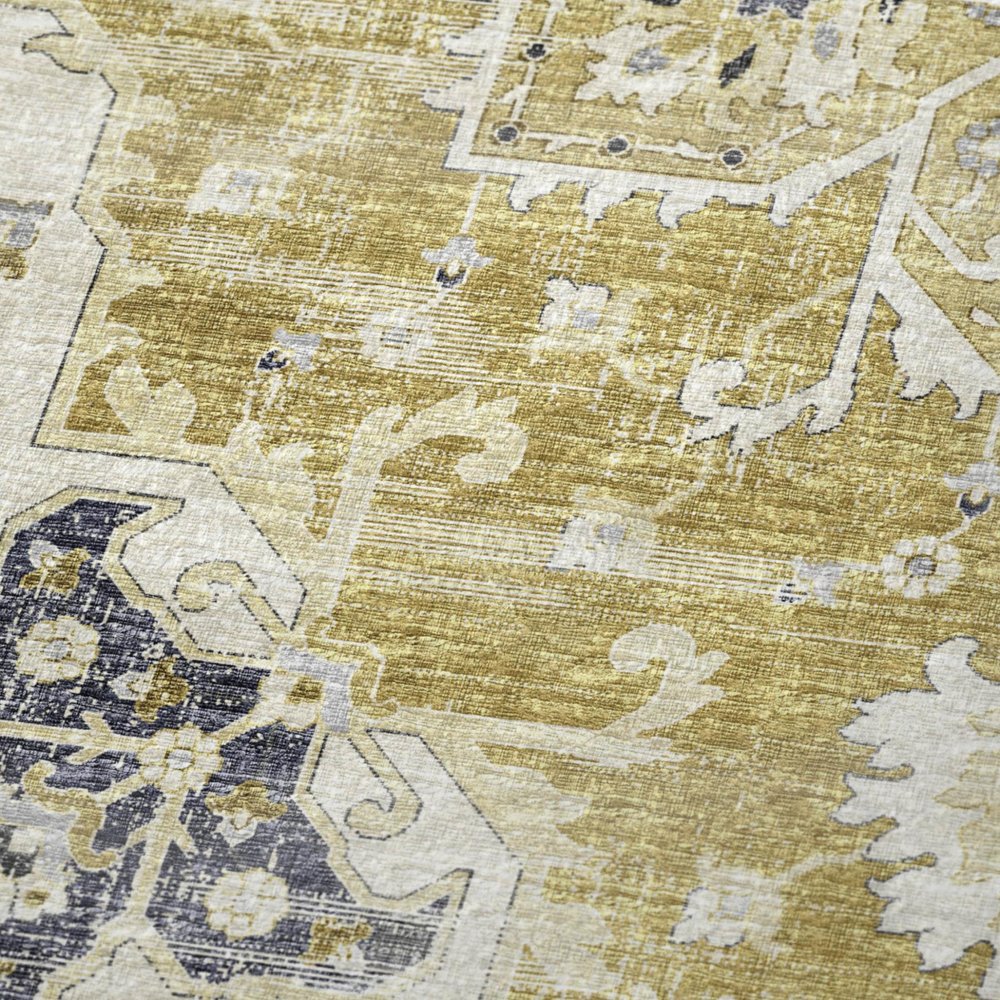 50" X 70" Ivory Gray And Gold Floral Polyester Woven Plush Throw Blanket HomeRoots