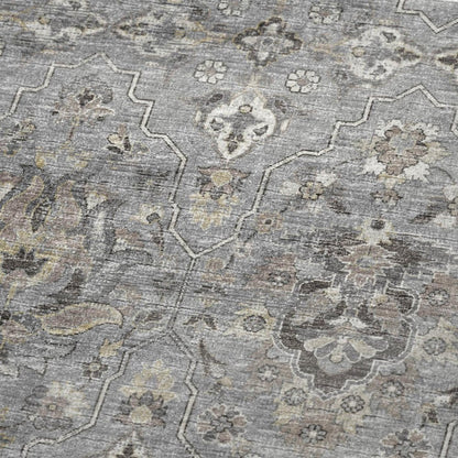 50" X 70" Charcoal And Gray Floral Polyester Woven Plush Throw Blanket HomeRoots