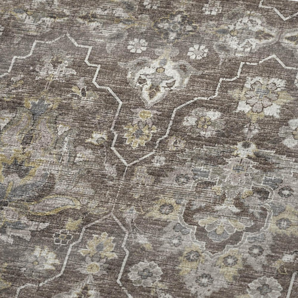 50" X 70" Chocolate And Ivory Floral Polyester Woven Plush Throw Blanket HomeRoots