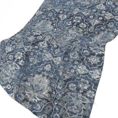 50" X 70" Blue Gray And Ivory Floral Polyester Woven Plush Throw Blanket HomeRoots