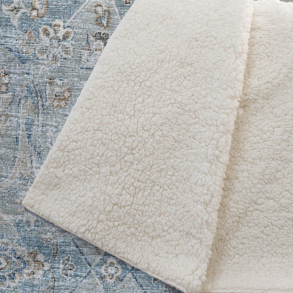 50" X 70" Ivory Coffee And Teal Damask Microfiber Plush Throw Blanket HomeRoots