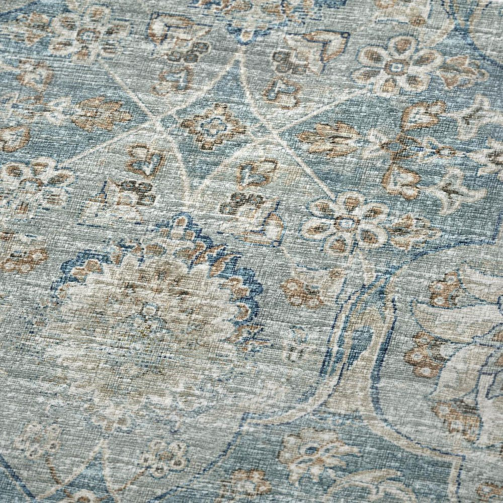 50" X 70" Ivory Coffee And Teal Damask Microfiber Plush Throw Blanket HomeRoots