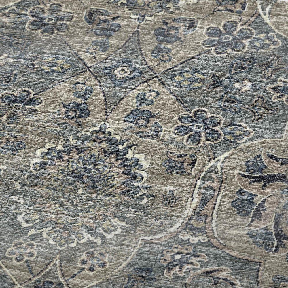 50" X 70" Blue And Pewter Damask Plush Throw Blanket HomeRoots
