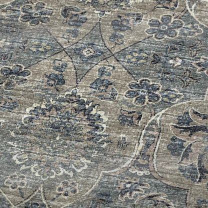 50" X 70" Blue And Pewter Damask Plush Throw Blanket HomeRoots