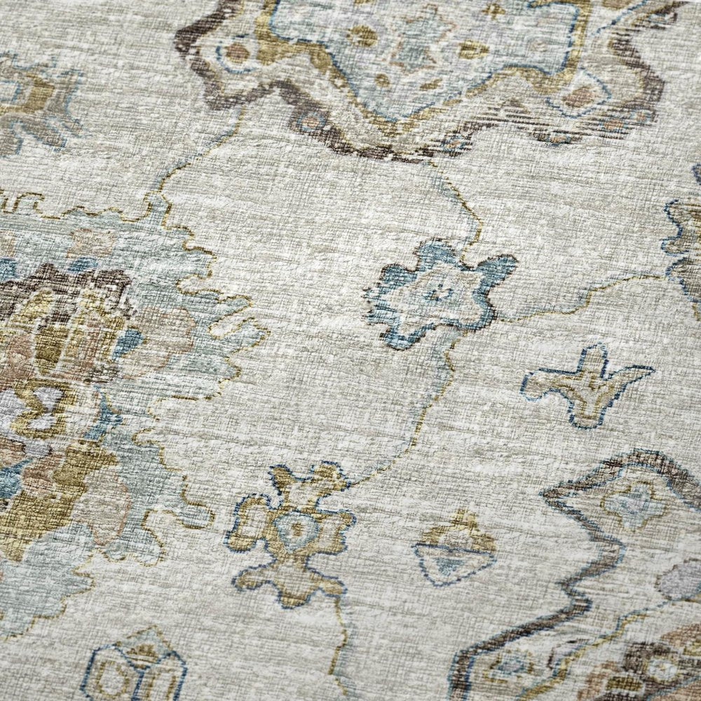 50" X 70" Linen Coffee And Teal Floral Microfiber Plush Throw Blanket HomeRoots