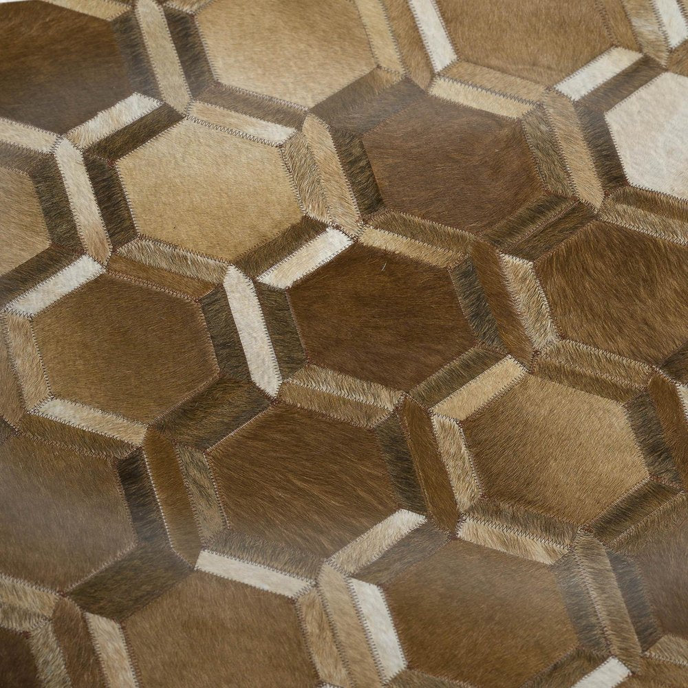 50" X 70" Brown And Beige Geometric Microfiber Plush Throw Blanket HomeRoots