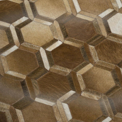 50" X 70" Brown And Beige Geometric Microfiber Plush Throw Blanket HomeRoots