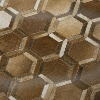 50" X 70" Brown And Beige Geometric Microfiber Plush Throw Blanket HomeRoots
