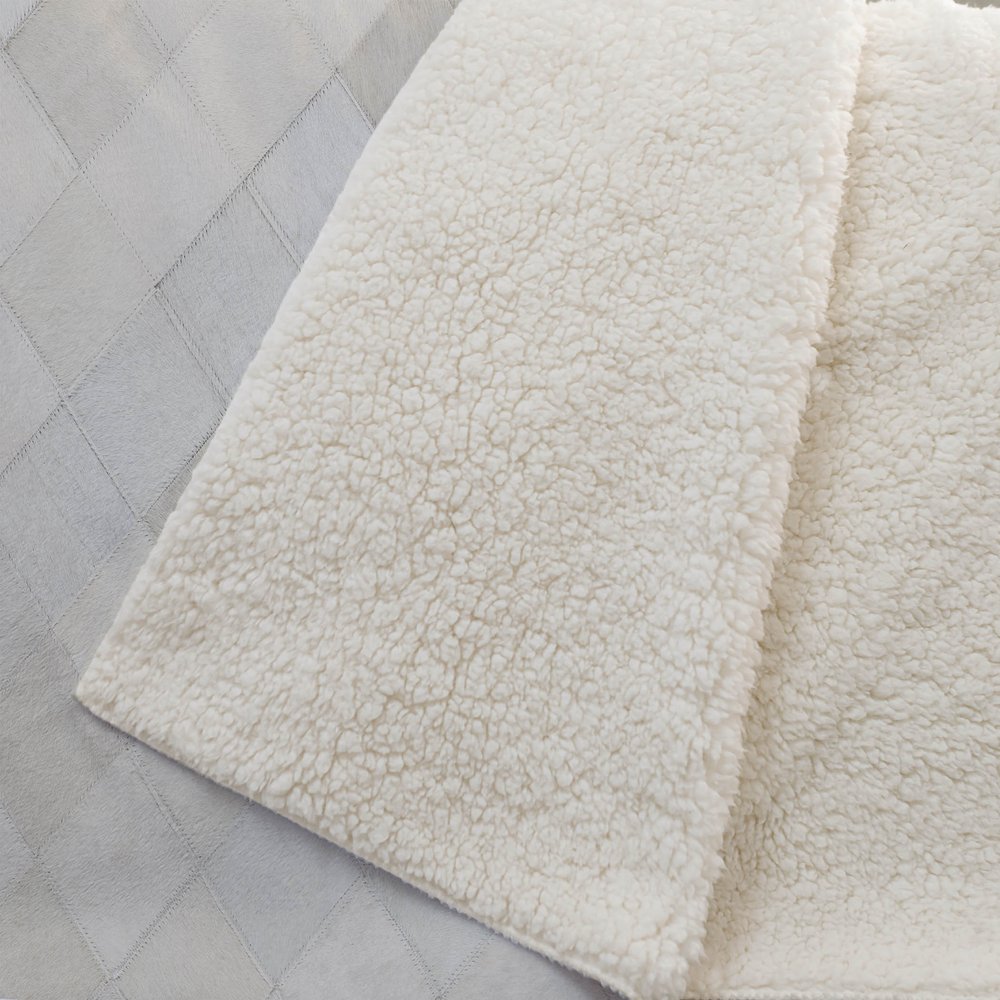 50" X 70" Ivory And Beige Geometric Microfiber Plush Throw Blanket HomeRoots