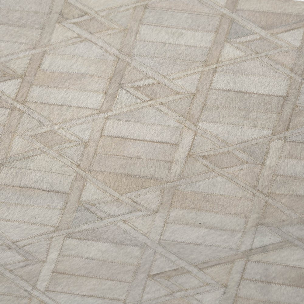 50" X 70" Ivory And Beige Microfiber Geometric Plush Throw Blanket HomeRoots
