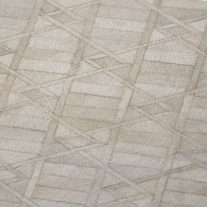 50" X 70" Ivory And Beige Microfiber Geometric Plush Throw Blanket HomeRoots