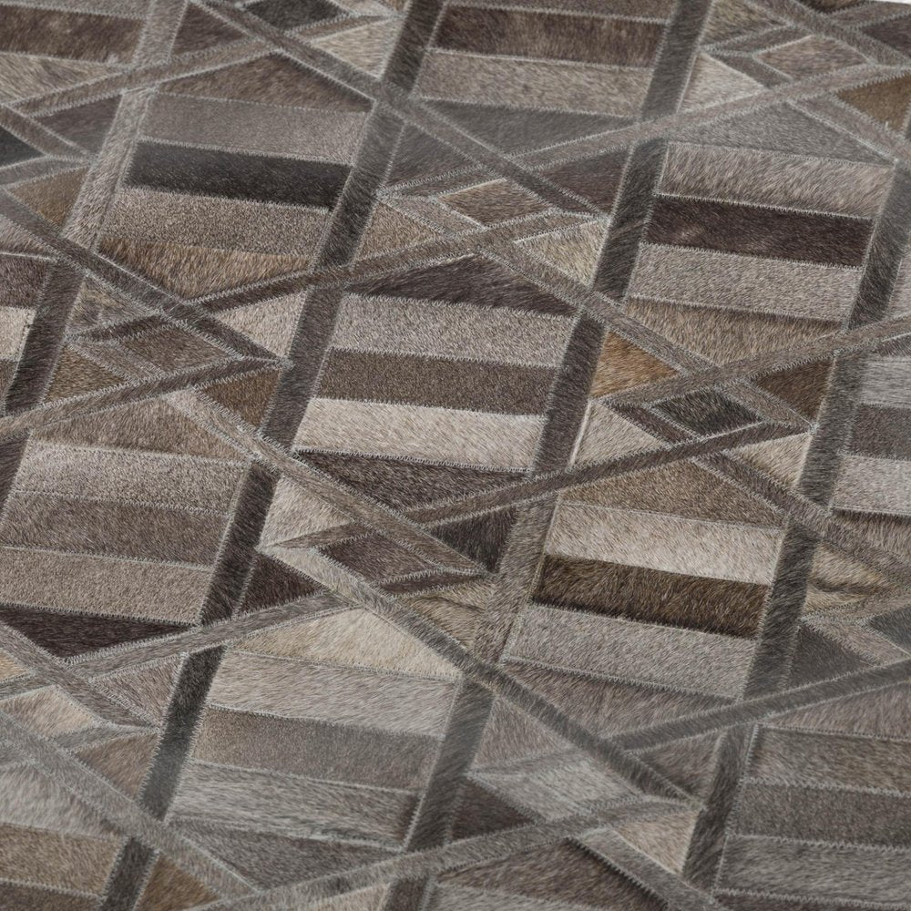 50" X 70" Gray Black And Beige Geometric Plush Throw Blanket HomeRoots