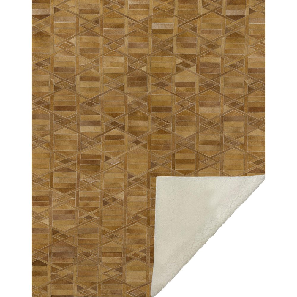 50" X 70" Brown Beige And Coffee Geometric Microfiber Plush Throw Blanket HomeRoots
