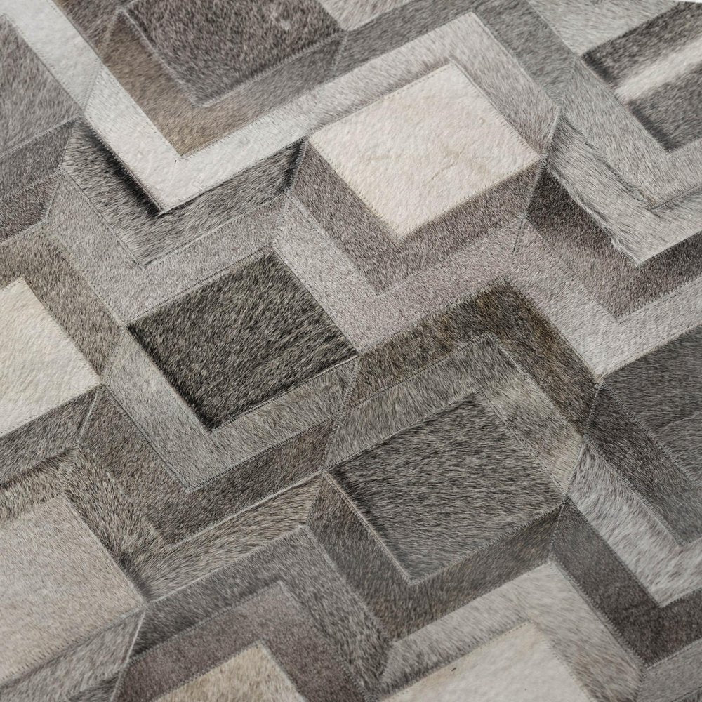 50" X 70" Gray And Ivory Geometric Polyester Woven Plush Throw Blanket HomeRoots