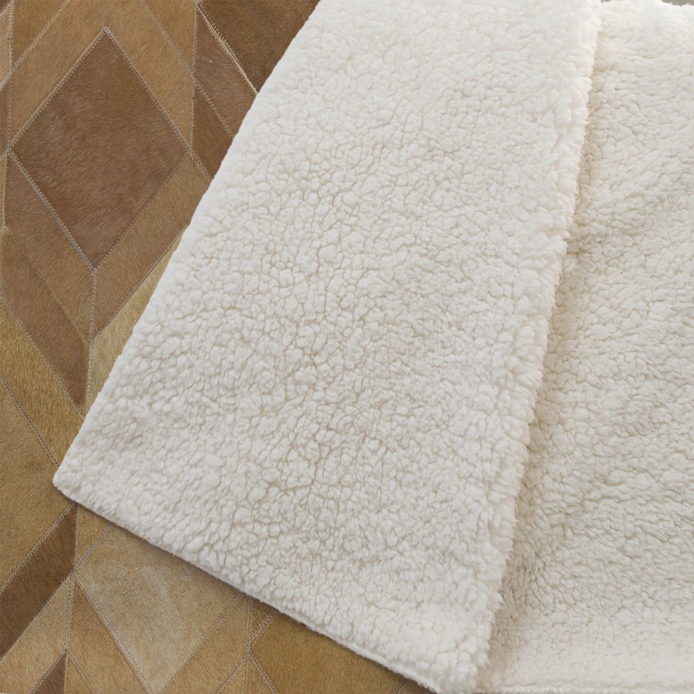 50" X 70" Brown Beige And Gold Geometric Microfiber Plush Throw Blanket HomeRoots